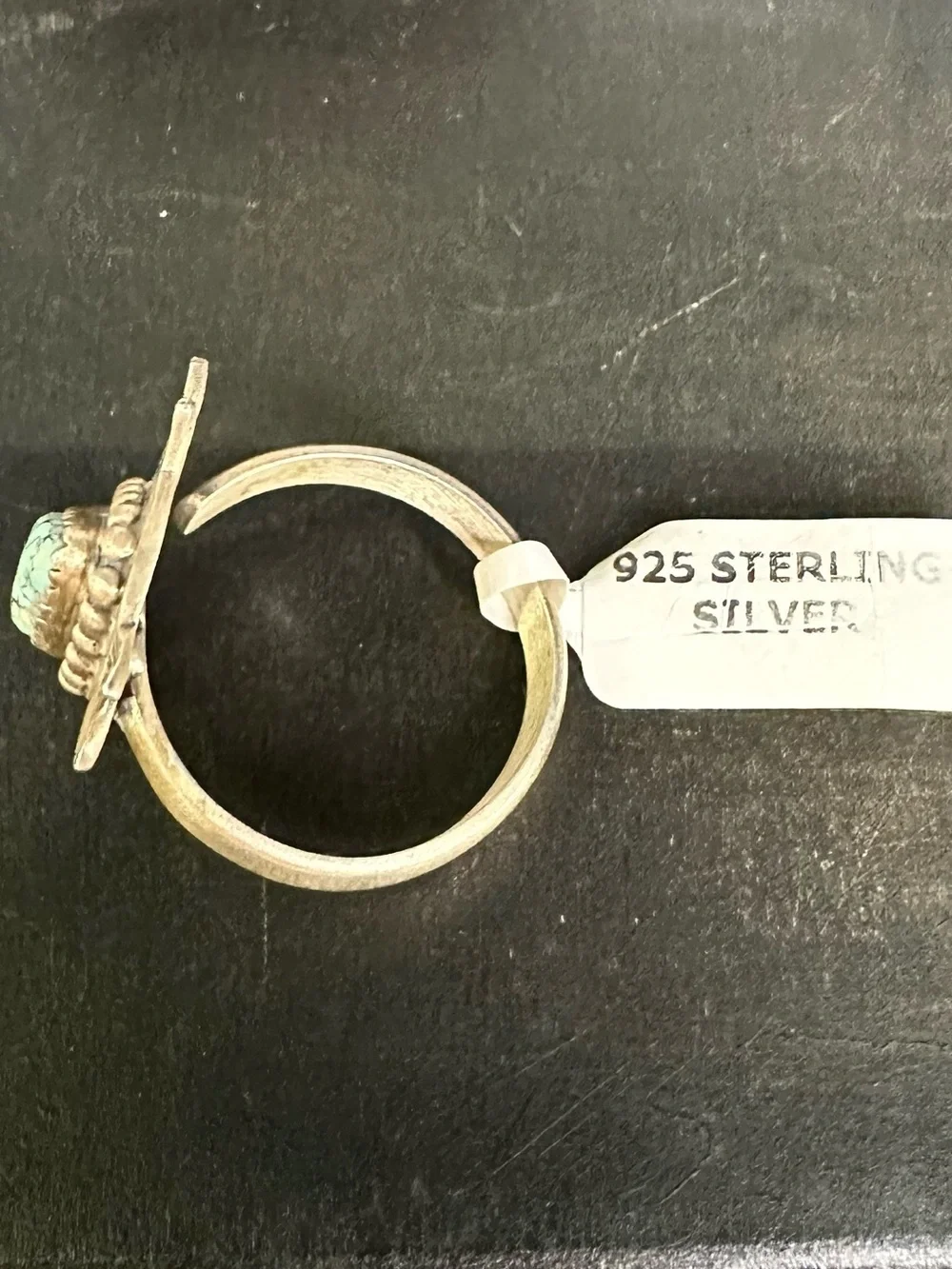 NWT Dry Creek Turquoise Sterling Silver Cow Adjustable Ring Southwestern